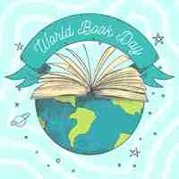 Free vector hand-drawn world book day theme