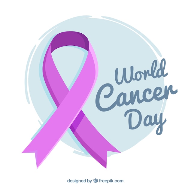 Hand drawn world cancer day background