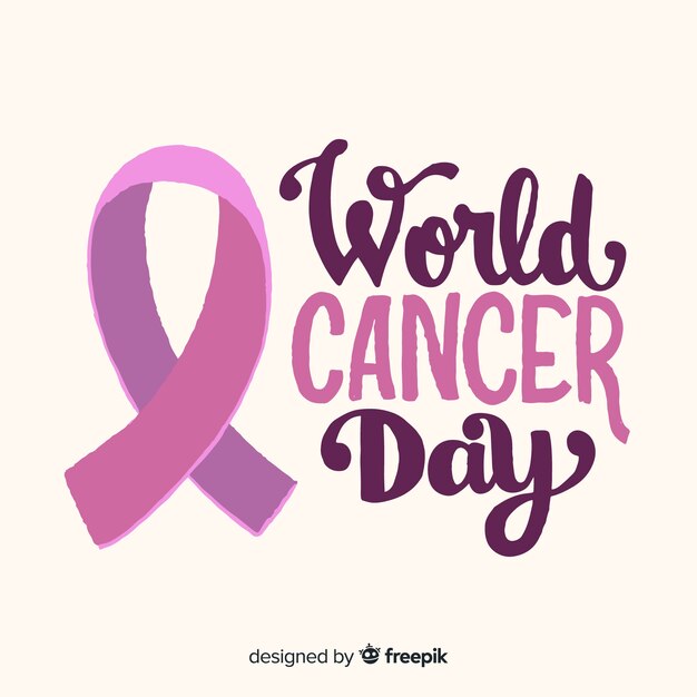 Hand drawn world cancer day background