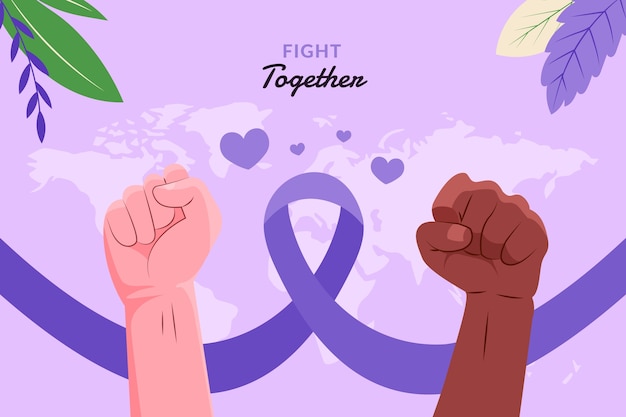 Free vector hand drawn world cancer day background