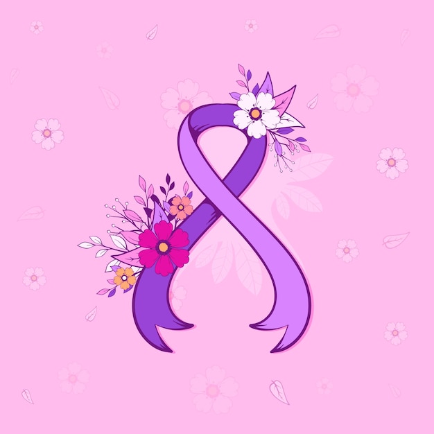 Free vector hand drawn world cancer day illustration