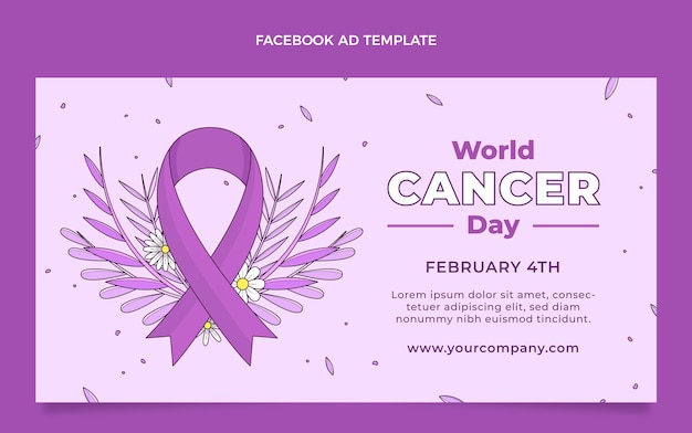 Рекламный шаблон всемирного дня борьбы с раком в социальных сетях