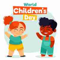 Vettore gratuito giornata mondiale dei bambini disegnati a mano