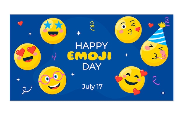 Hand drawn world emoji day