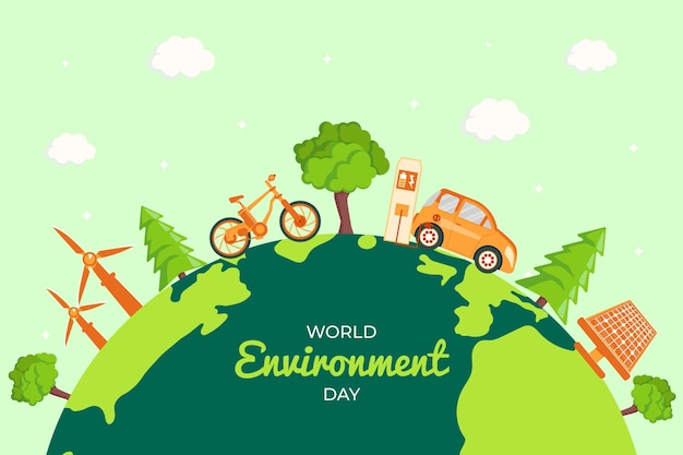 Free vector hand drawn world environment day illustration