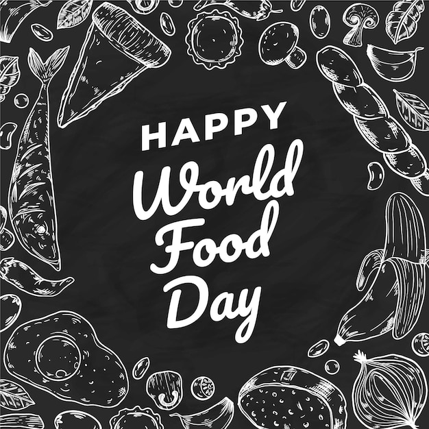 Free vector hand drawn world food day concept