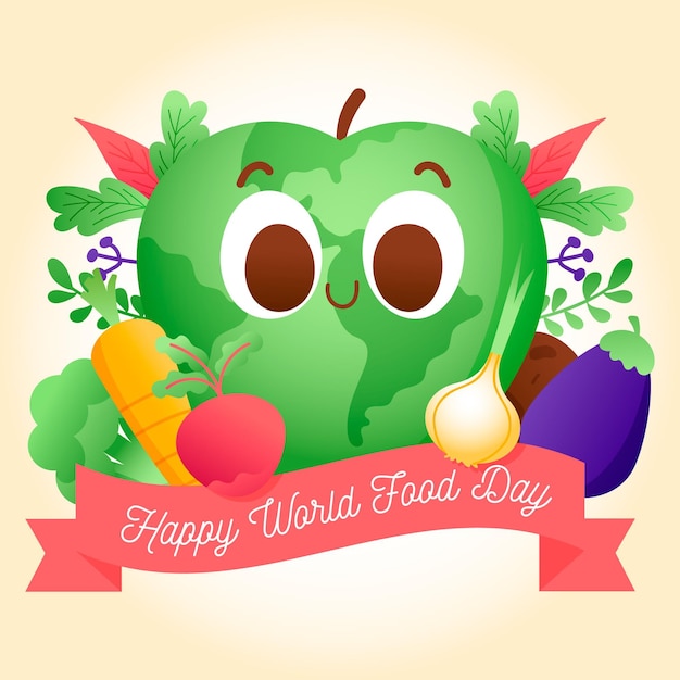 Free vector hand drawn world food day concept