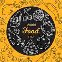 Free vector hand drawn world food day concept