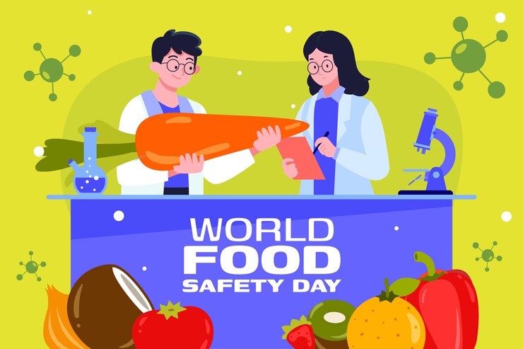 Free Vector hand drawn world food safety day illustration
