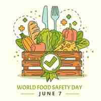 Free vector hand drawn world food safety day illustration