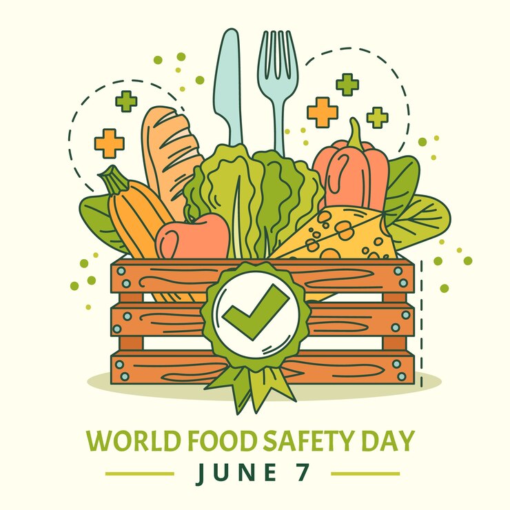 Free Vector hand drawn world food safety day illustration