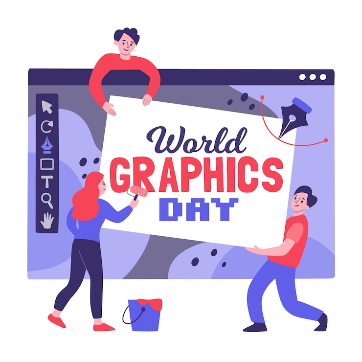Free Vector hand drawn world graphics day illustration