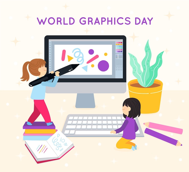 Free Vector hand drawn world graphics day illustration