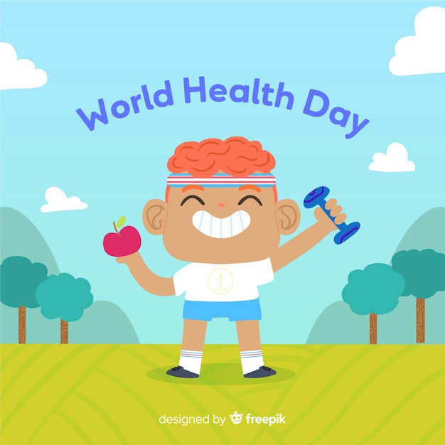 Free vector hand drawn world health day background