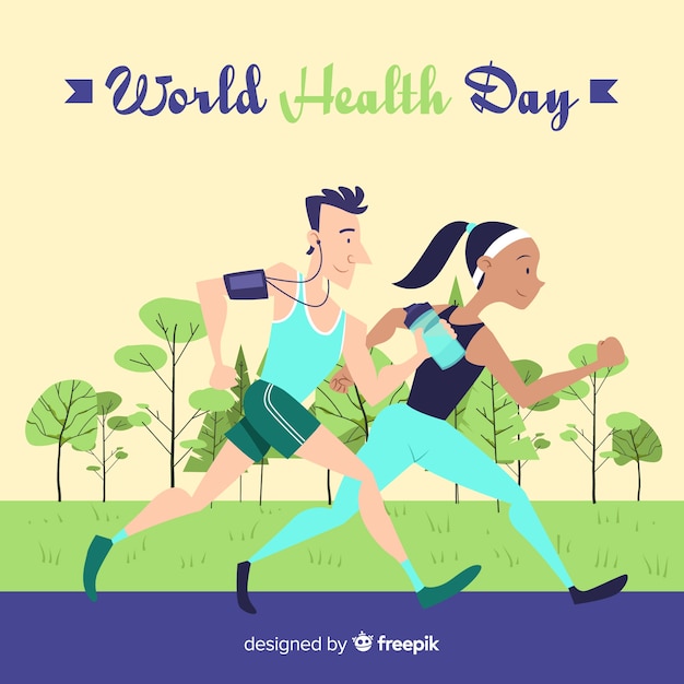 Free vector hand drawn world health day background