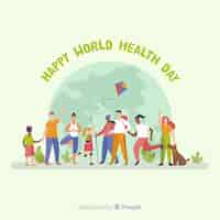 Free vector hand drawn world health day background