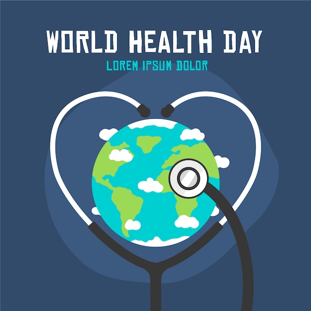 Hand drawn world health day background