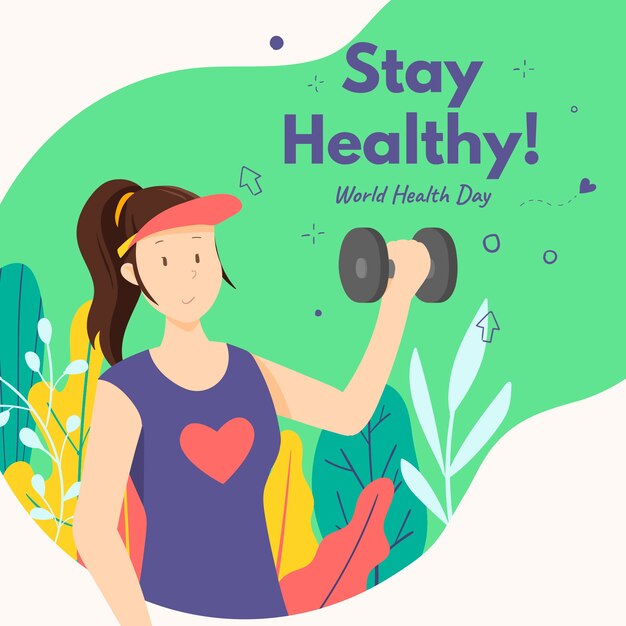 Hand drawn world health day background