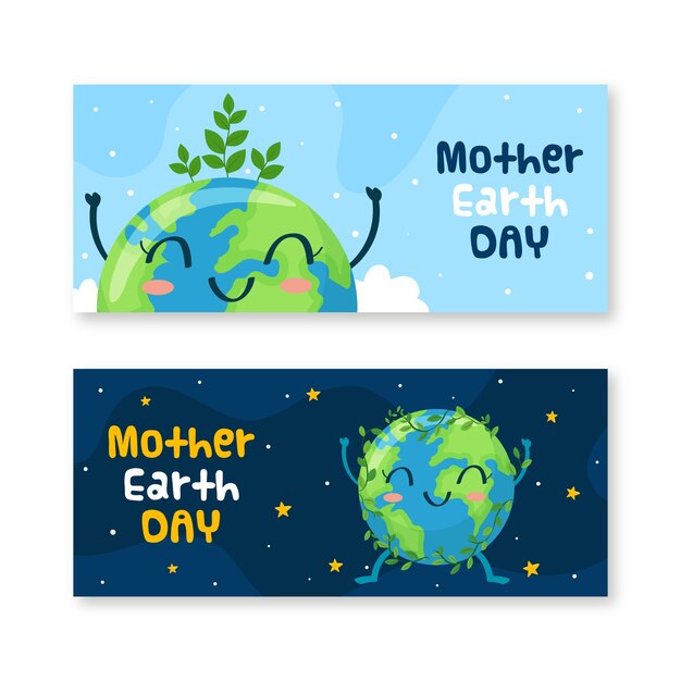 Hand drawn world health day banners
