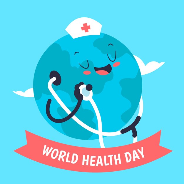hand drawn world health day concept