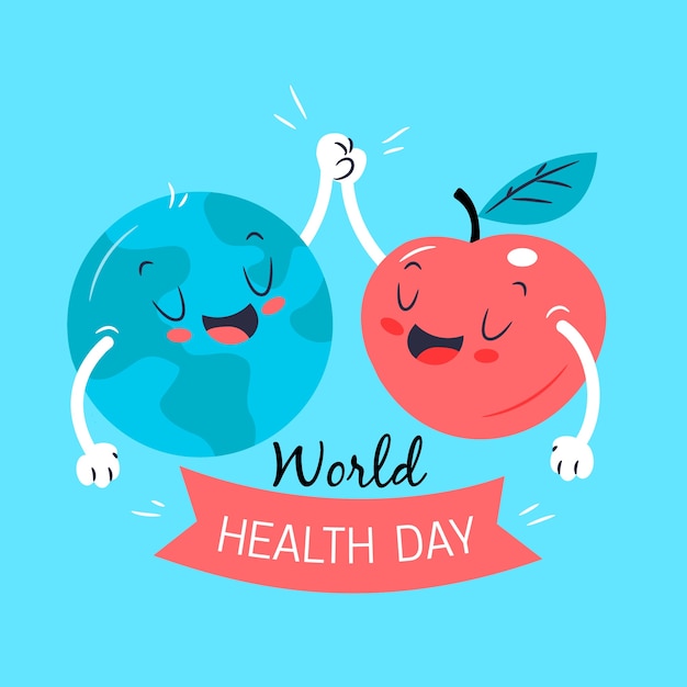 Hand drawn world health day concept