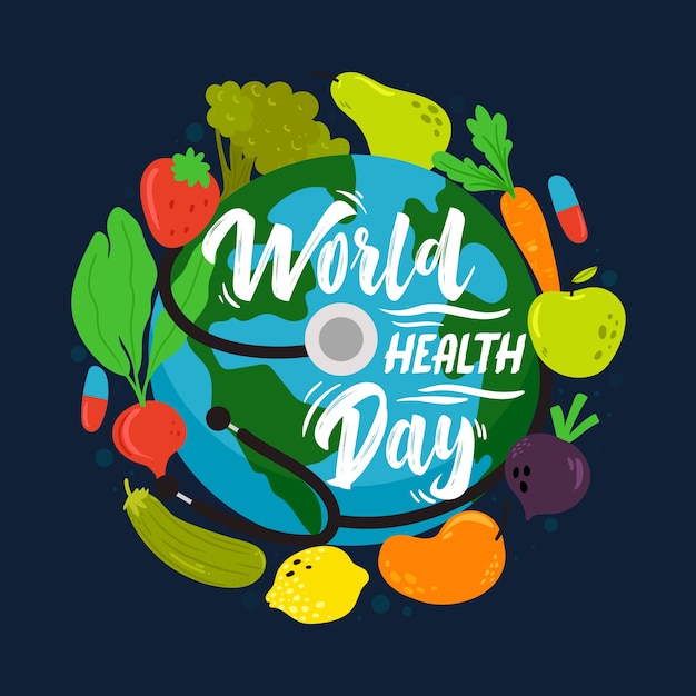 Free vector hand-drawn world health day concept