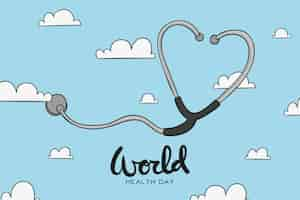 Free vector hand-drawn world health day event