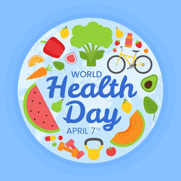 Free vector hand drawn world health day illustration