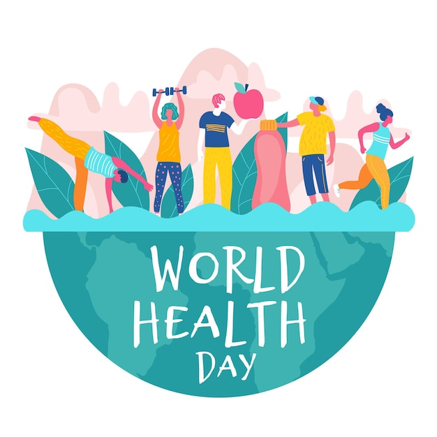 Hand drawn world health day illustration Free Vector