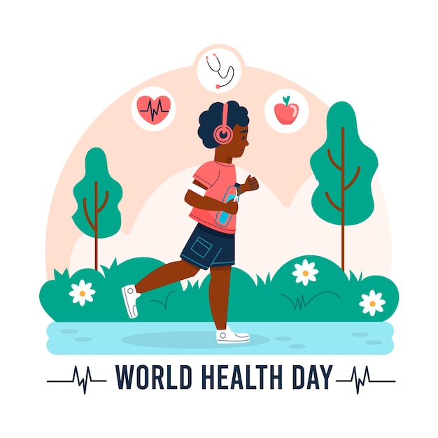 Free vector hand drawn world health day illustration