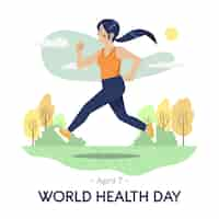 Free vector hand drawn world health day illustration