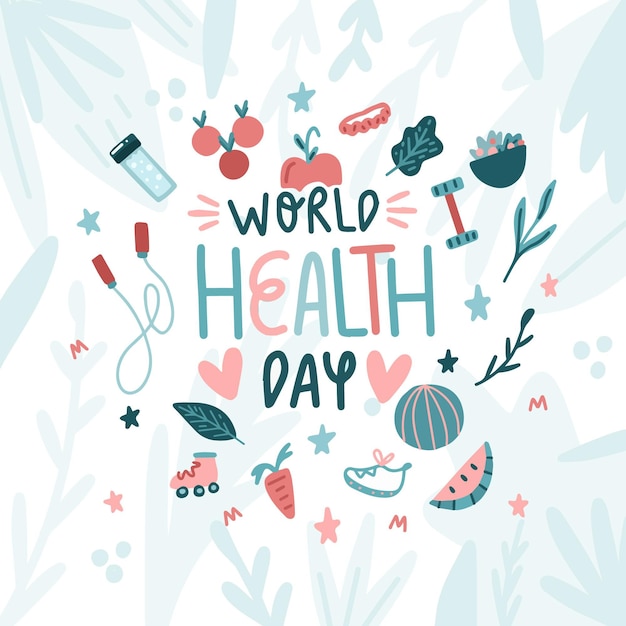 Free vector hand drawn world health day illustration