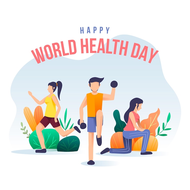 Free Vector hand drawn world health day wallpaper