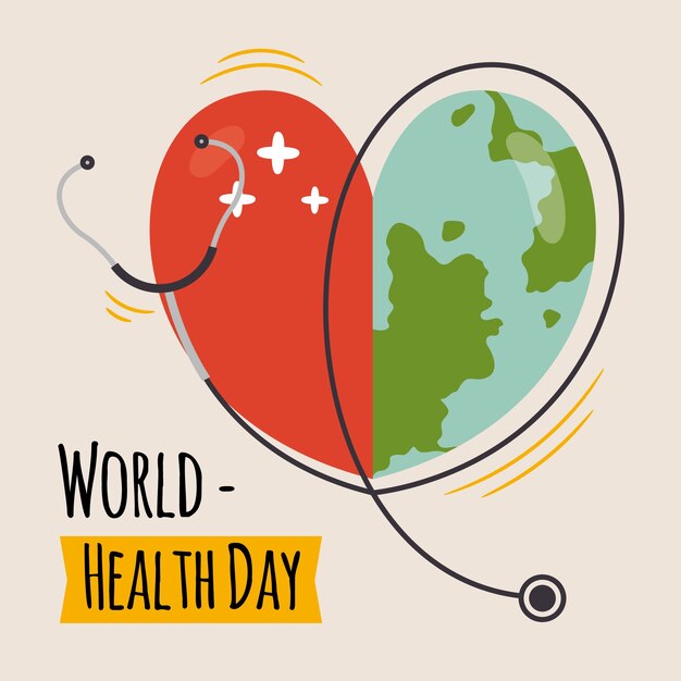 Hand-drawn world health day