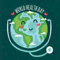 Free vector hand drawn world health day