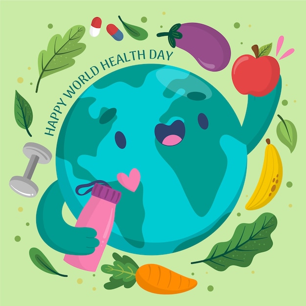 Hand drawn world health day