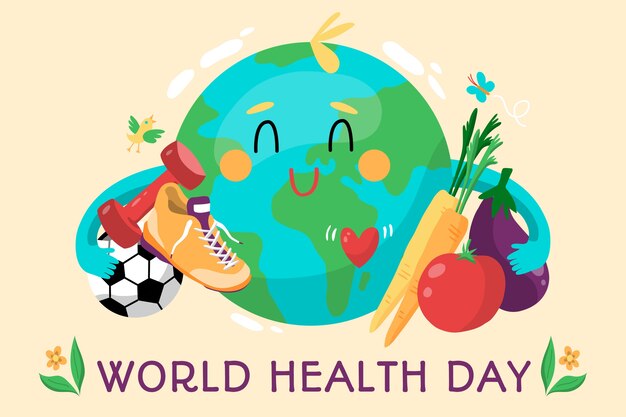 Hand-drawn world health day