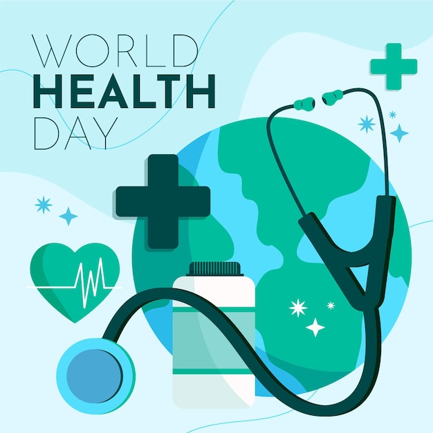 Hand drawn world health day