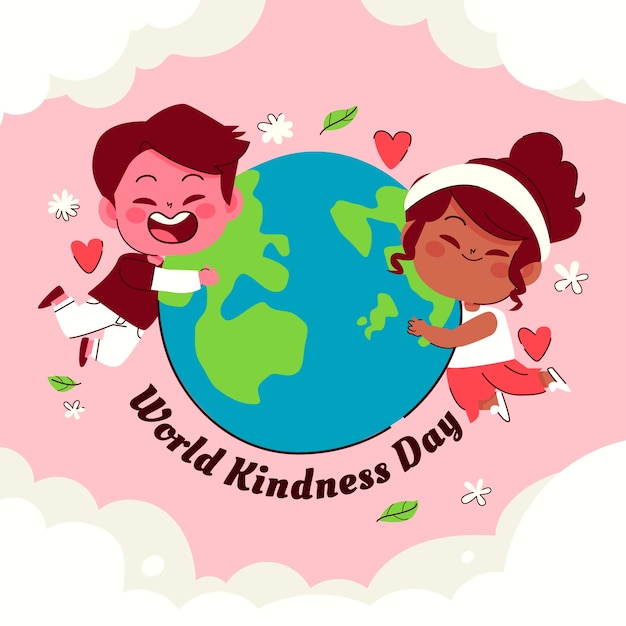 Hand drawn world kindness day illustration