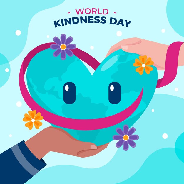 Hand drawn world kindness day illustration