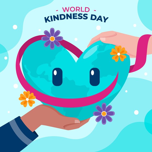 Нарисованная рукой иллюстрация всемирного дня доброты