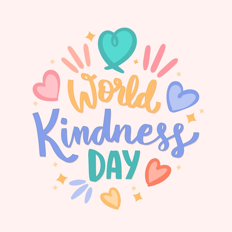 Free Vector hand drawn world kindness day lettering collection
