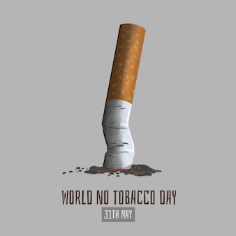 Illustrazione disegnata a mano della giornata mondiale senza tabacco