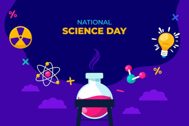 Free vector hand drawn world science day background