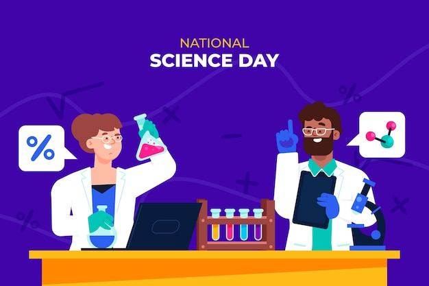 Free vector hand drawn world science day background