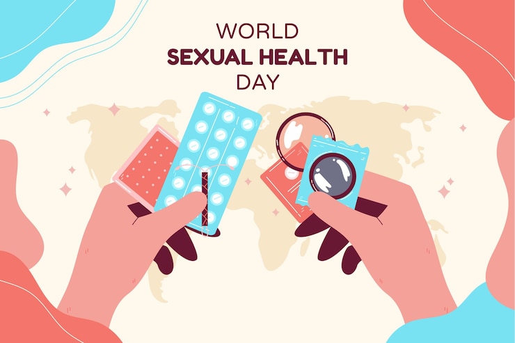 Free Vector hand drawn world sexual health day background