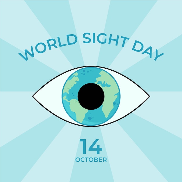 Free vector hand drawn world sight day background