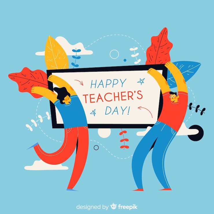 無料Vector 手描き世界教師の日
