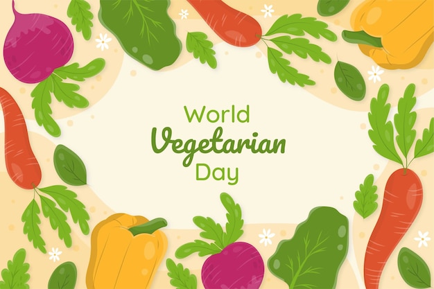 Ручной обращается всемирный вегетарианский день фон