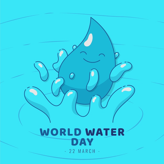 Free vector hand drawn world water day